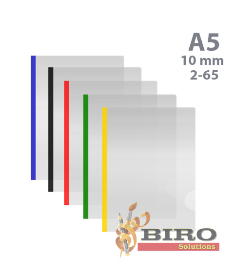 Dosar plastic A5, cu baghetă 10mm, pentru 2-65 file, ECONOMIX